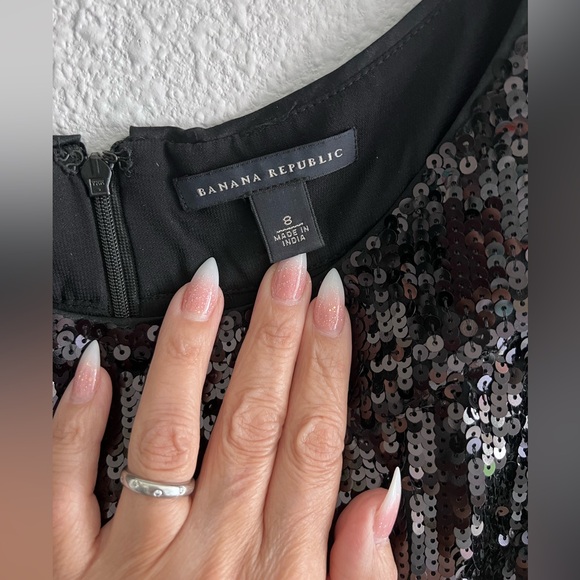 Banana Republic ✨ Black sequin Dress size 8 - Picture 4 of 6